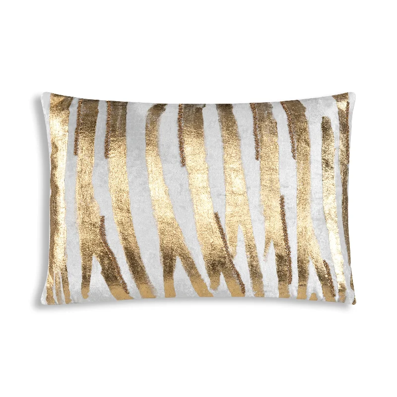 Adele Aqua Gold Velvet Pillow