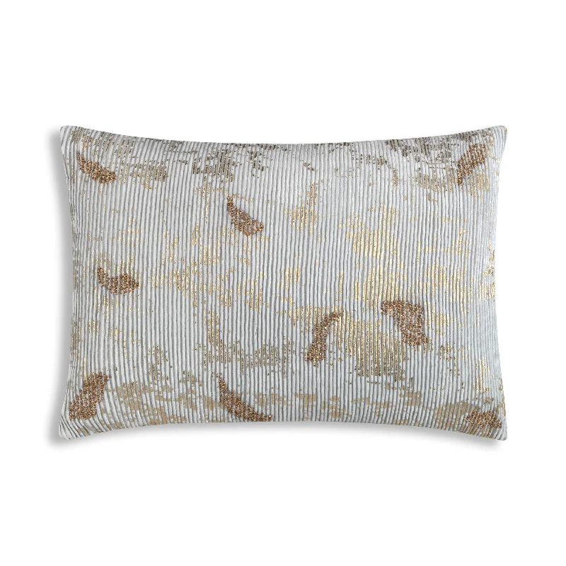 Adele Aqua Gold Velvet Pillow