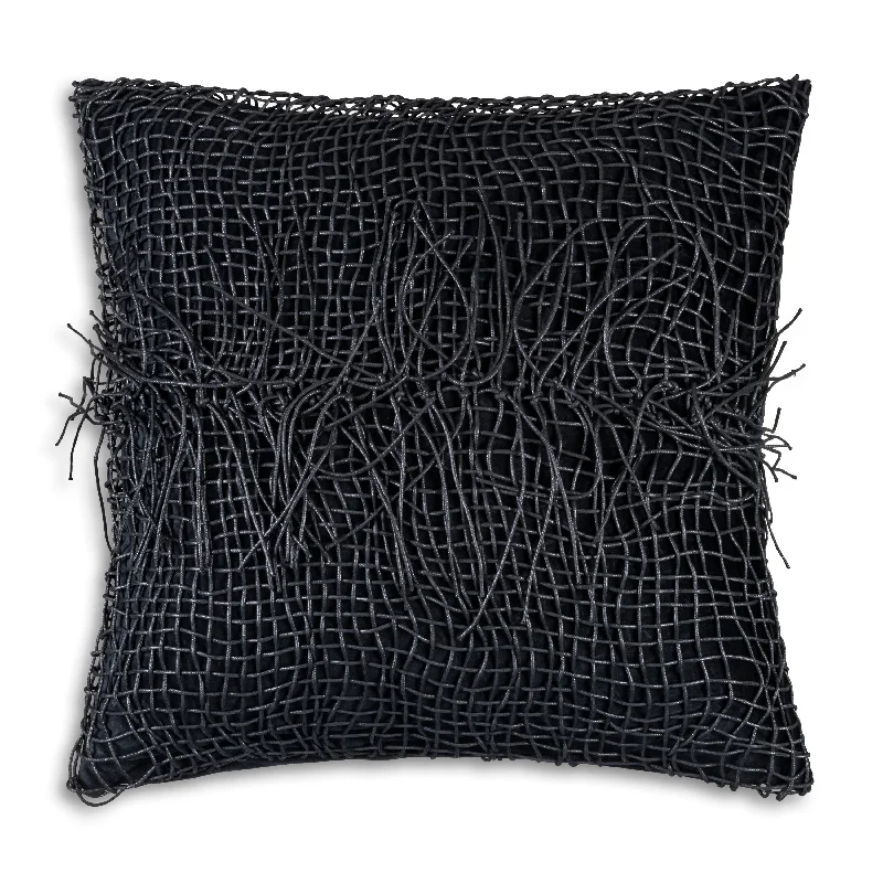 Atlas Black Tassle Pillow