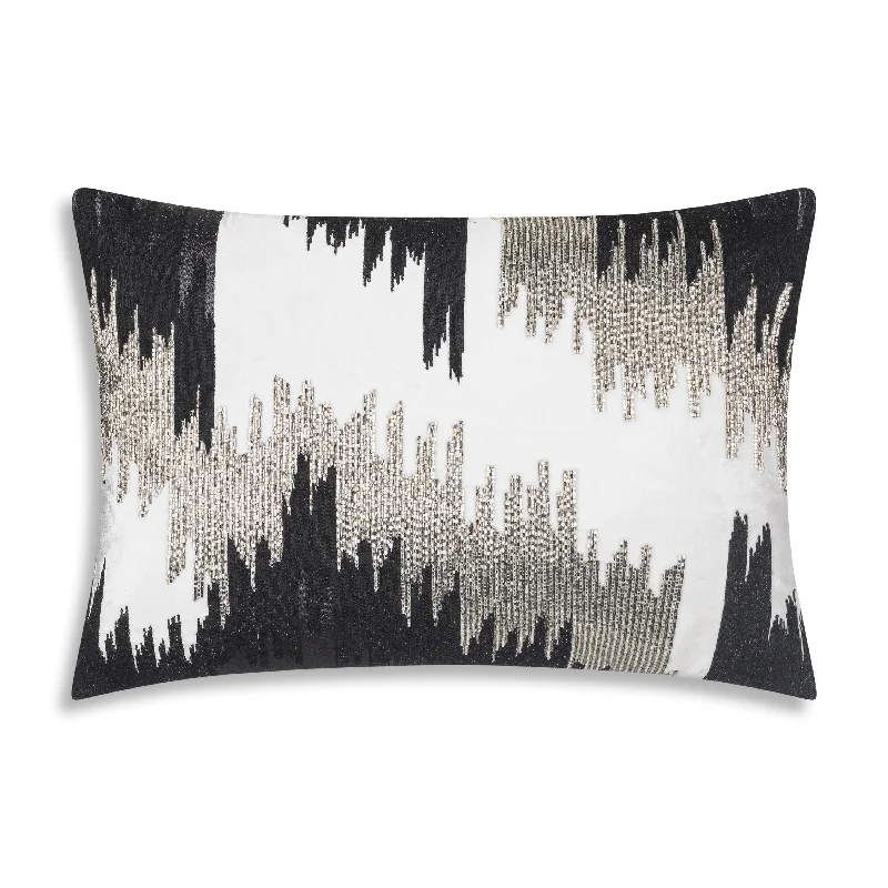 Kas Ivory Black Lumbar Pillow