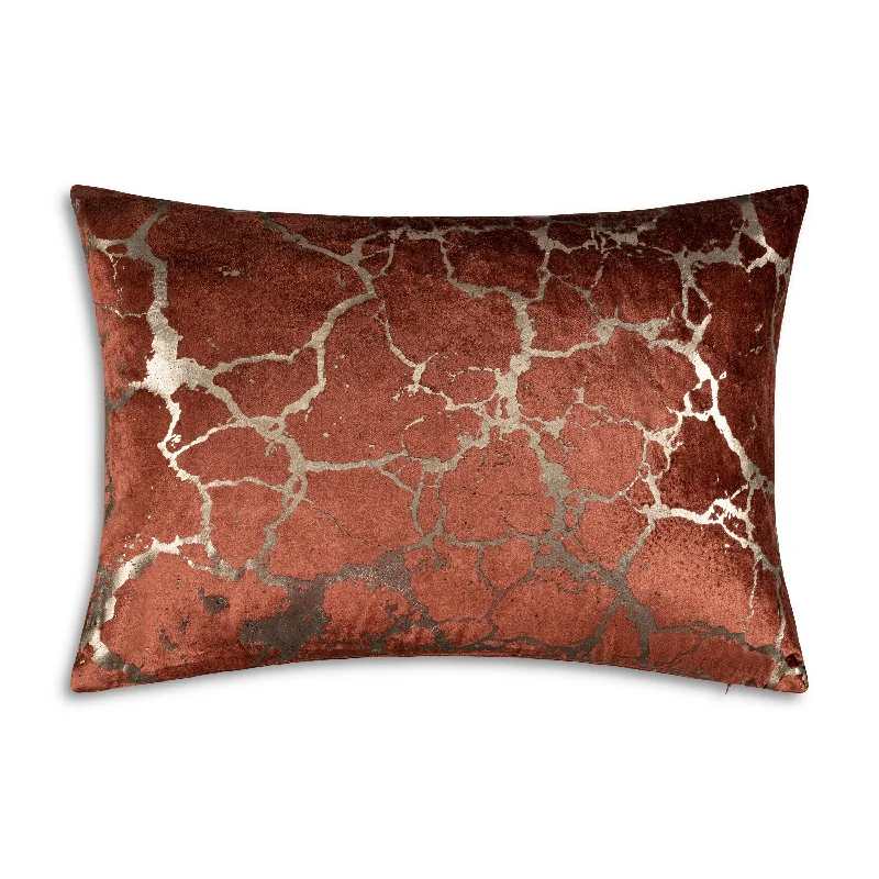 Mila Rust Gold Lumbar Pillow