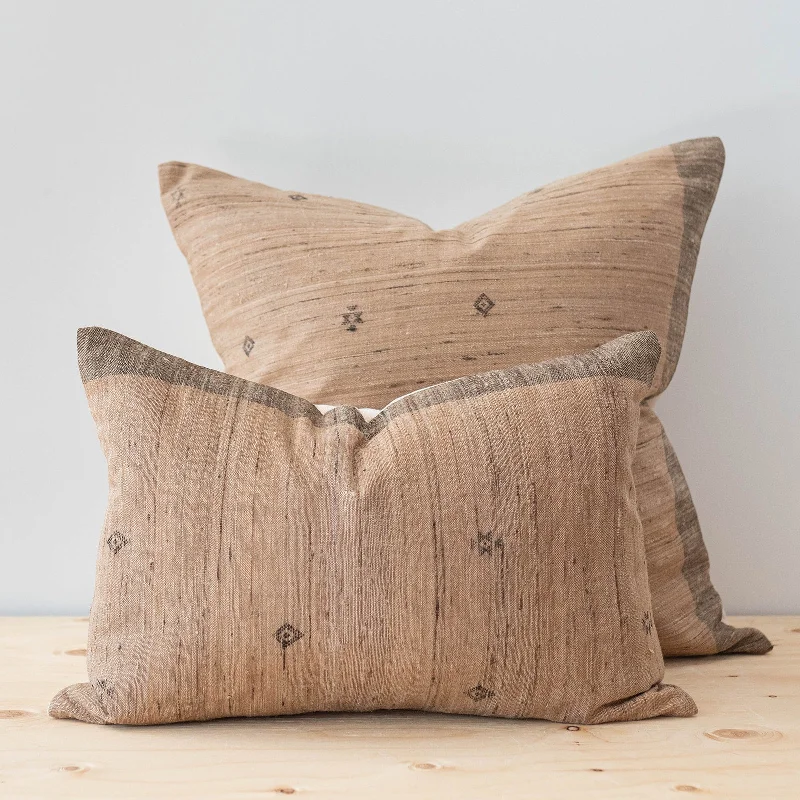 Mocha Tussar Pillow Cover