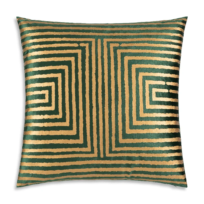 Mona Green Gold Pillow