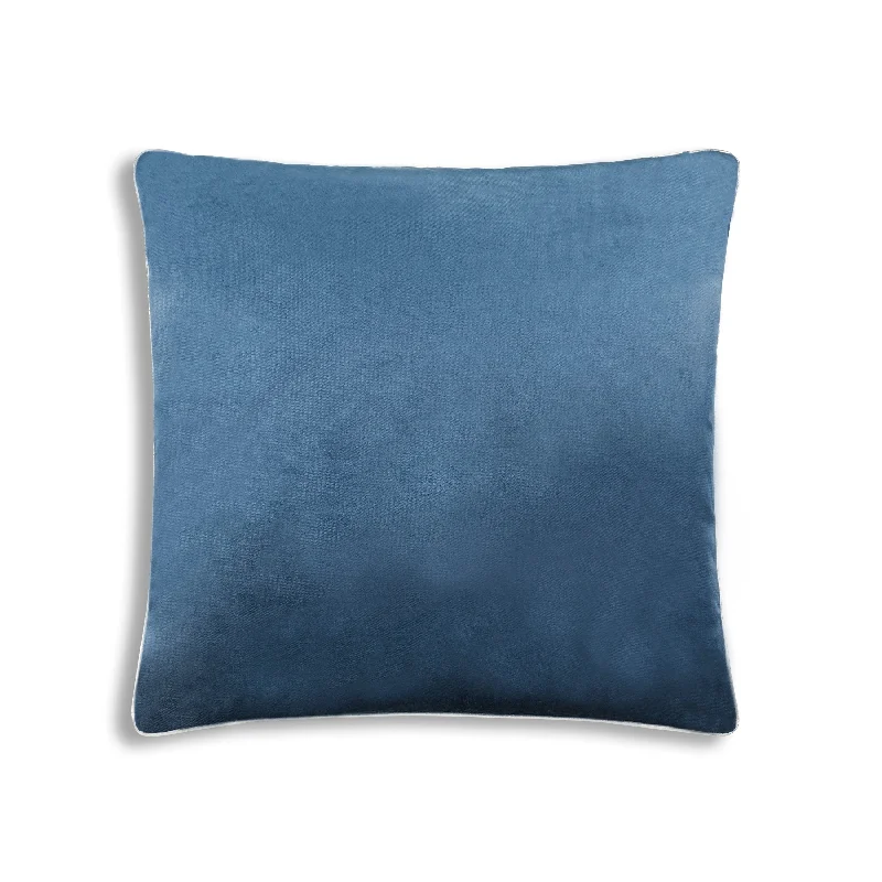 Noah Navy Silver Velvet Pillow