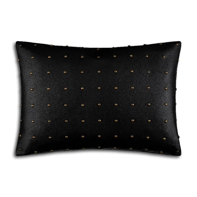 Riley Studded Black Lumbar Pillow