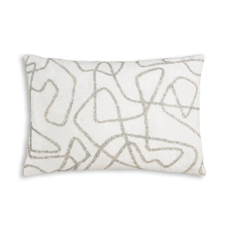 Sayra Ivory Silver Pillow