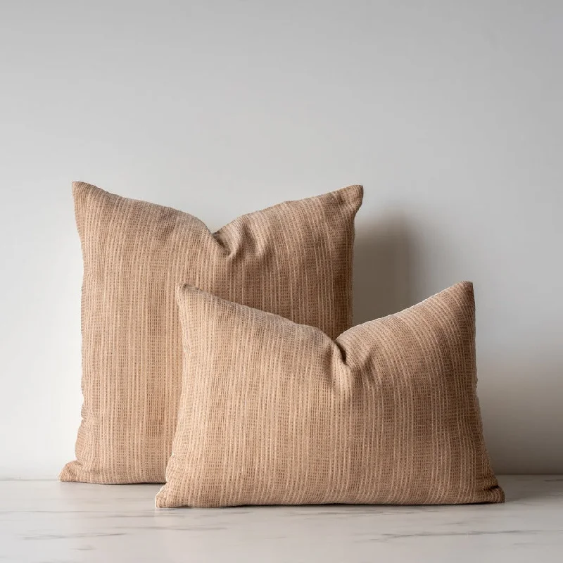 Taupe Woven Pillow Cover