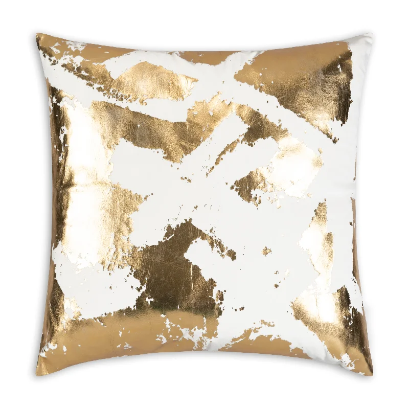 Inspire Me! Home Decor Zara Ivory Gold Pillow