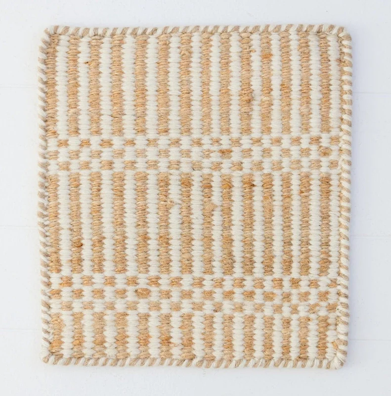 Cotton White Jute & Wool Combo Rug