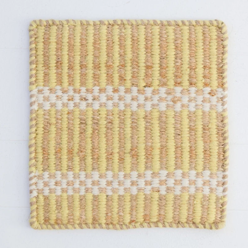 Daffodil Yellow Jute & Wool Combo Rug