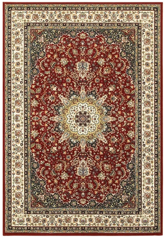 Kashan 119N Red/ Ivory Rug