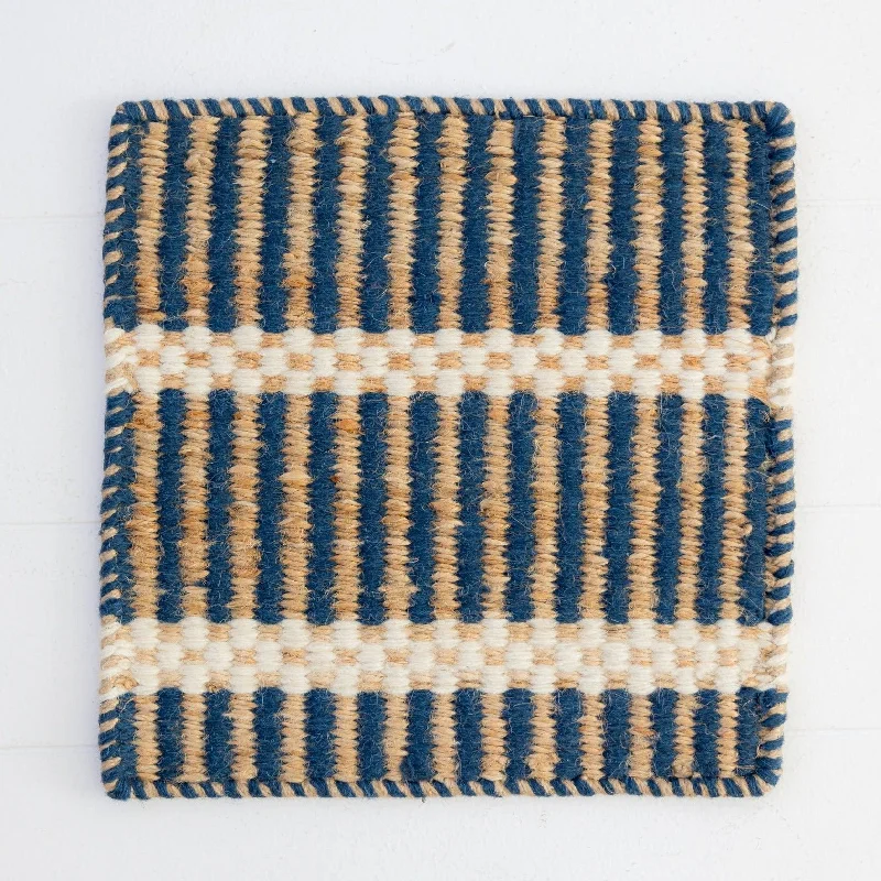 Navy Jute & Wool Combo Rug