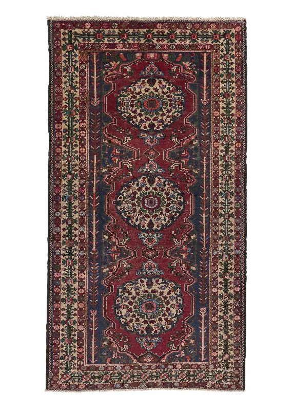 Persian Rug Bakhtiari Handmade Area Runner Tribal 5'4"x9'10" (5x10) Red Multi-color Floral Design #18182