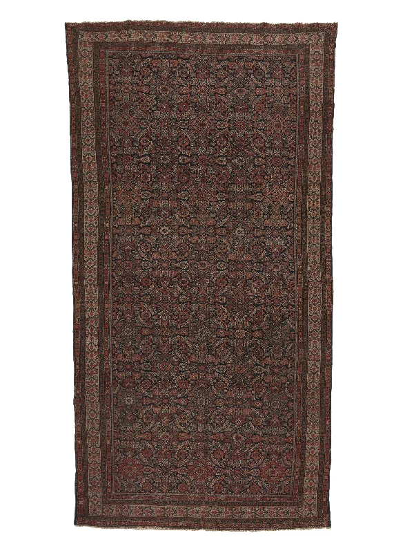 Persian Rug Malayer Handmade Area Runner Antique Tribal 6'8"x12'7" (7x13) Blue Red Herati Design #13306