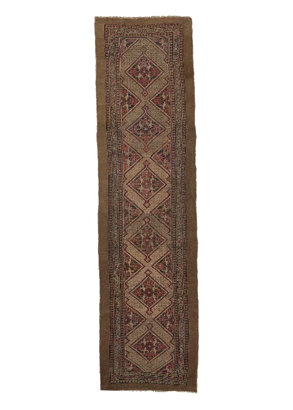 Persian Rug Sarab Handmade Runner Antique Tribal 3'3"x12'5" (3x12) Whites/Beige Geometric Design #22376