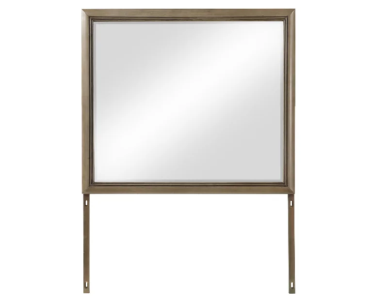 Sonoma 44″ Framed Mirror, Cocoa Gray Oak Finish With Mounting Brackets