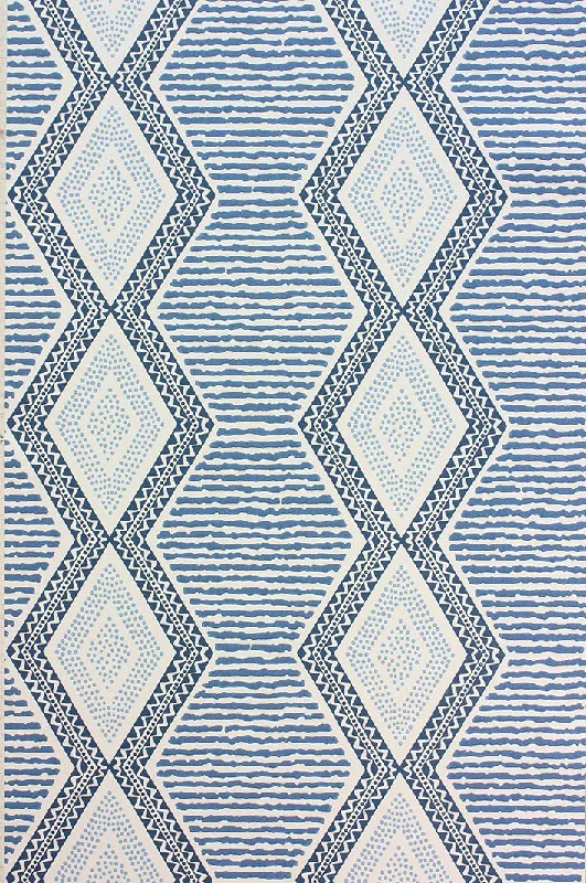 Belle Île Wallpaper in Blue from the Les Rêves Collection