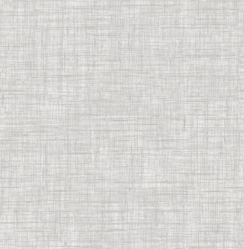 Bermuda Linen Stringcloth Wallpaper in Daydream Grey/Ivory from the Boho Rhapsody Collection