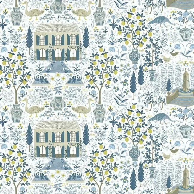 Camont Wallpaper in Indigo from the Rifle Paper Co. Collection