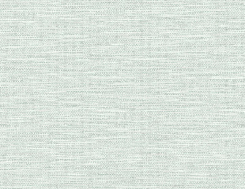 Faux Linen Weave Wallpaper in Sea Glass from the Luxe Retreat Collection