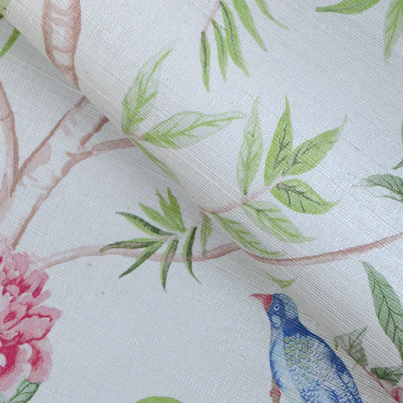 Chinoiserie Grasscloth Wallpaper