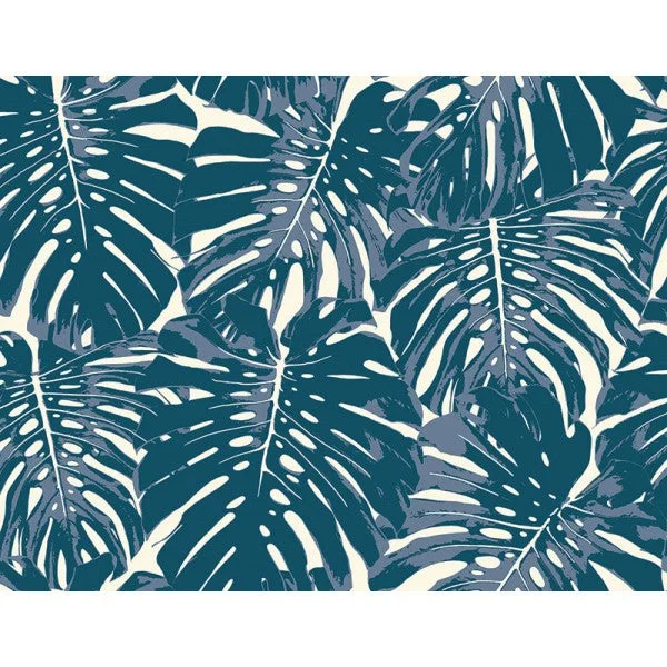 Jamaica Wallpaper in Blue from the Tortuga Collection