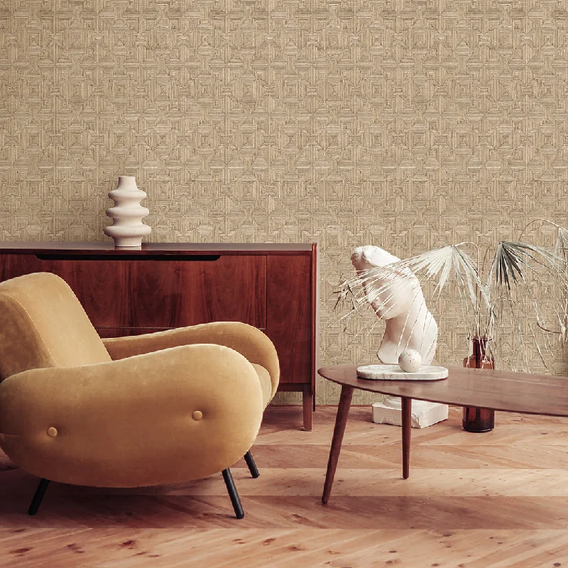 Hoffmann Faux Sisal Textured Peel and Stick Wallpaper by Jeremiah Brent