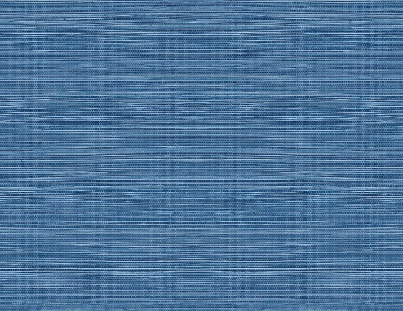 Luxe Sisal Peel & Stick Wallpaper in Coastal Blue from the Luxe Haven Collection