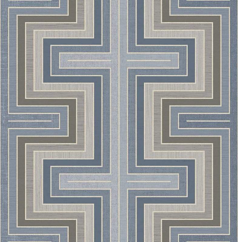 Maze Wallpaper in Pewter from the Sanctuary Collection