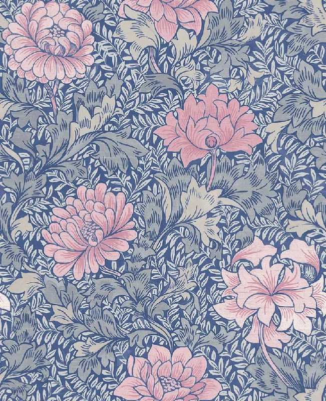 Morrissey Flower Wallpaper in Mixed Berry from the Sanctuary Collection