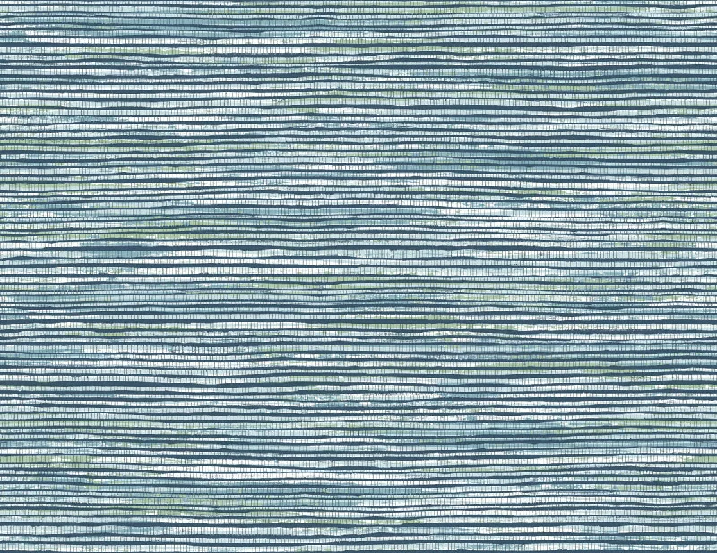 Osprey Faux Grasscloth Wallpaper in Midnight Blue and Spearmint from the Luxe Retreat Collection