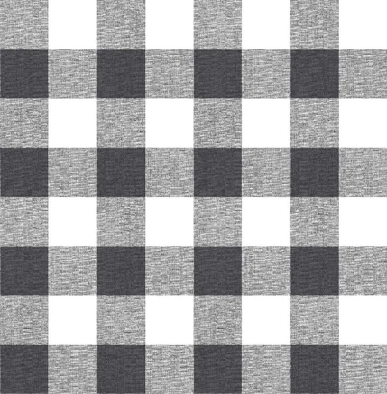 Picnic Plaid Peel-and-Stick Wallpaper in Black and White