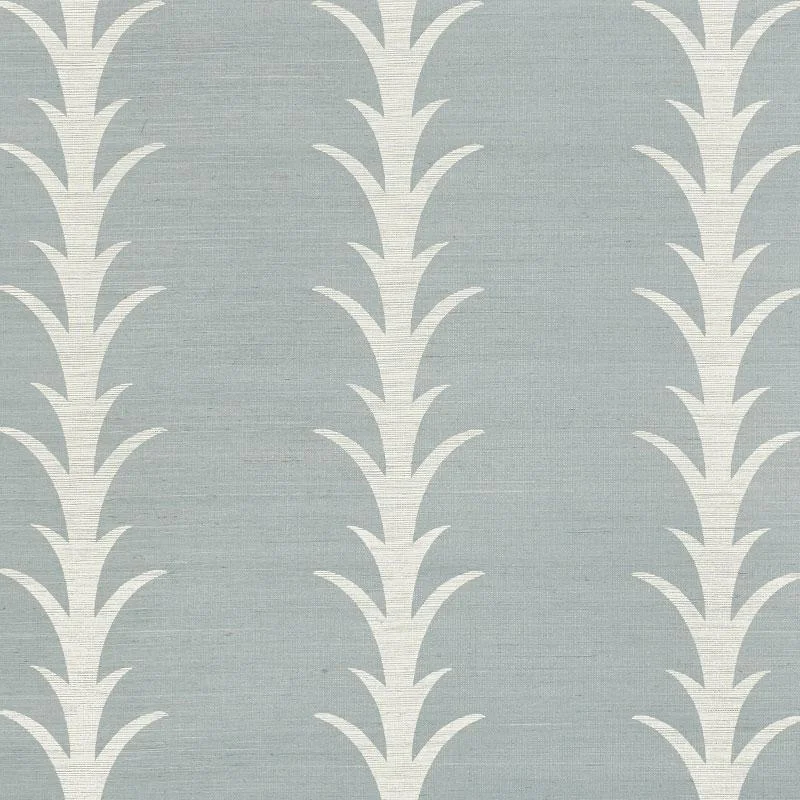 Schumacher Acanthus Stripe Sisal Wallpaper