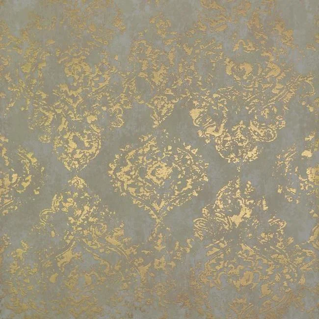 Stargazer Wallpaper in Almond and Gold from the Modern Metals Collection