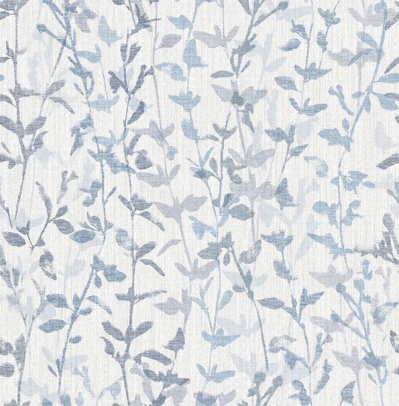 Thea Floral Trail Wallpaper in Blue from the Scott Living Collection