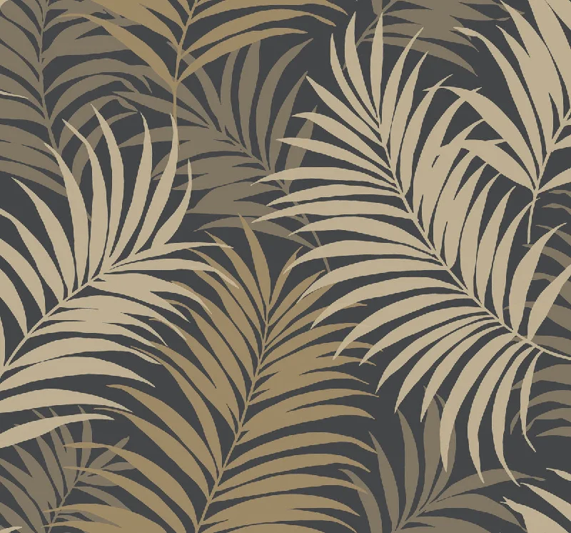 Via Palma Wallpaper in Wrought Iron and Sand Dollar from the Luxe Retreat Collection