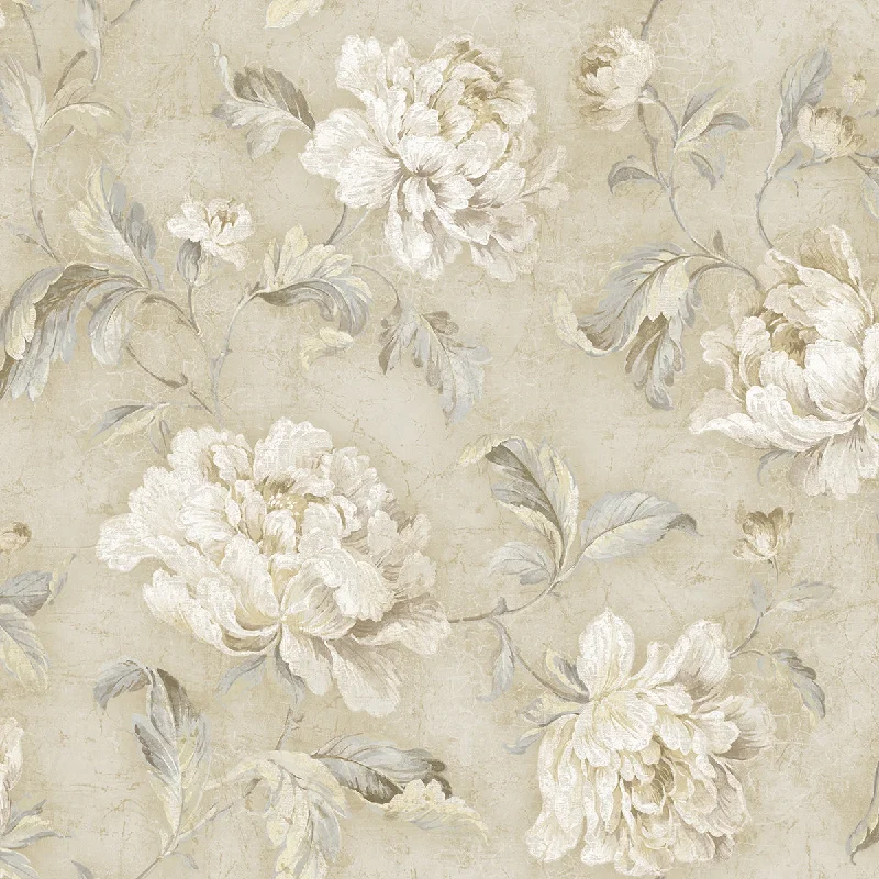 Vintage Floral Trail Wallpaper in Sand from the Vintage Home 2 Collection