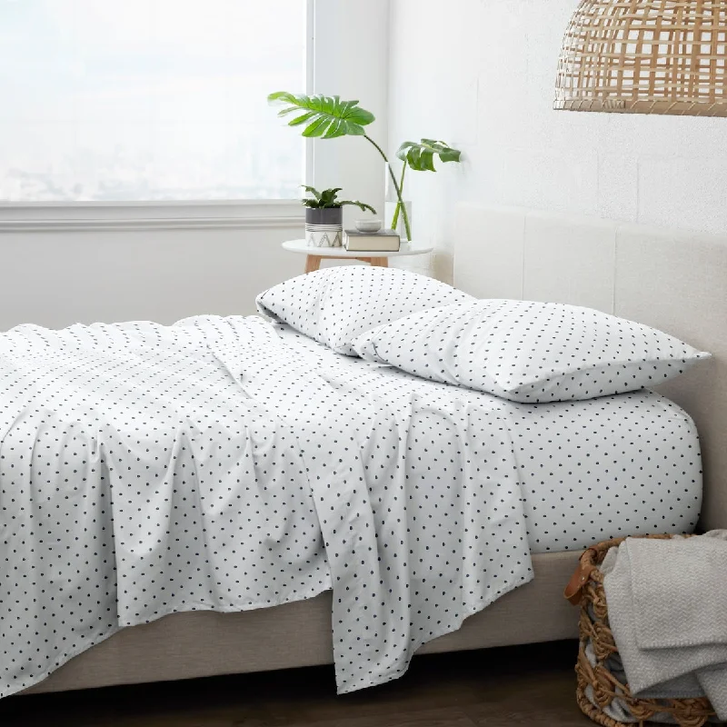 Becky Cameron Dots Pattern 4 Piece Bed Sheets Set