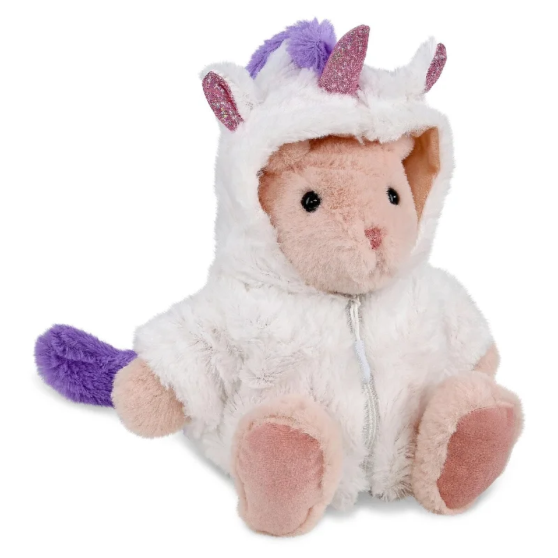 DolliBu Baby Pink Rabbit Unicorn Stuffed Animal with Unicorn Outfit - 8 inches