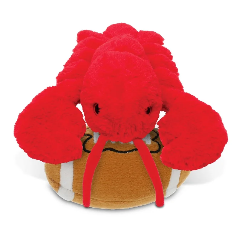 DolliBu Elegant Red Lobster Stuffed Animal with Football Plush Toy - 13 inches