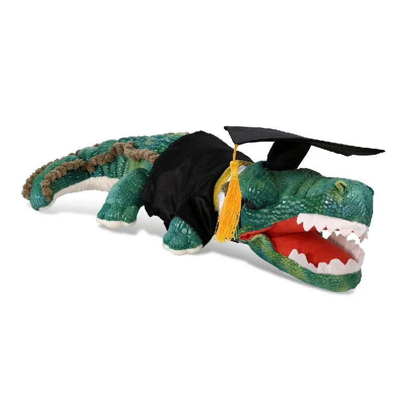 DolliBu Green Alligator Graduation Plush with Gown and Cap with Tassel - 18 inches