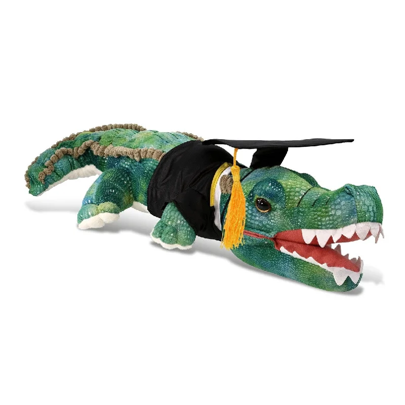 DolliBu Green Alligator Graduation Plush with Gown and Cap with Tassel - 24 inches