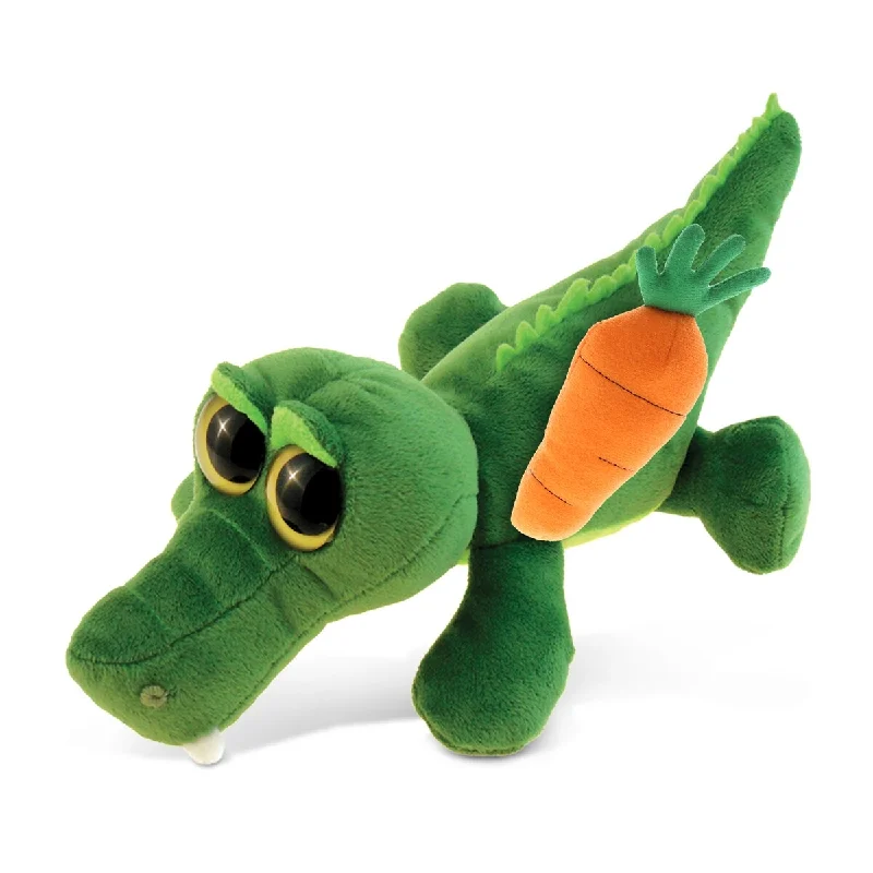 DolliBu Happy Easter Big-Eyed Alligator Soft Plush with Carrot Plush - 6 inches