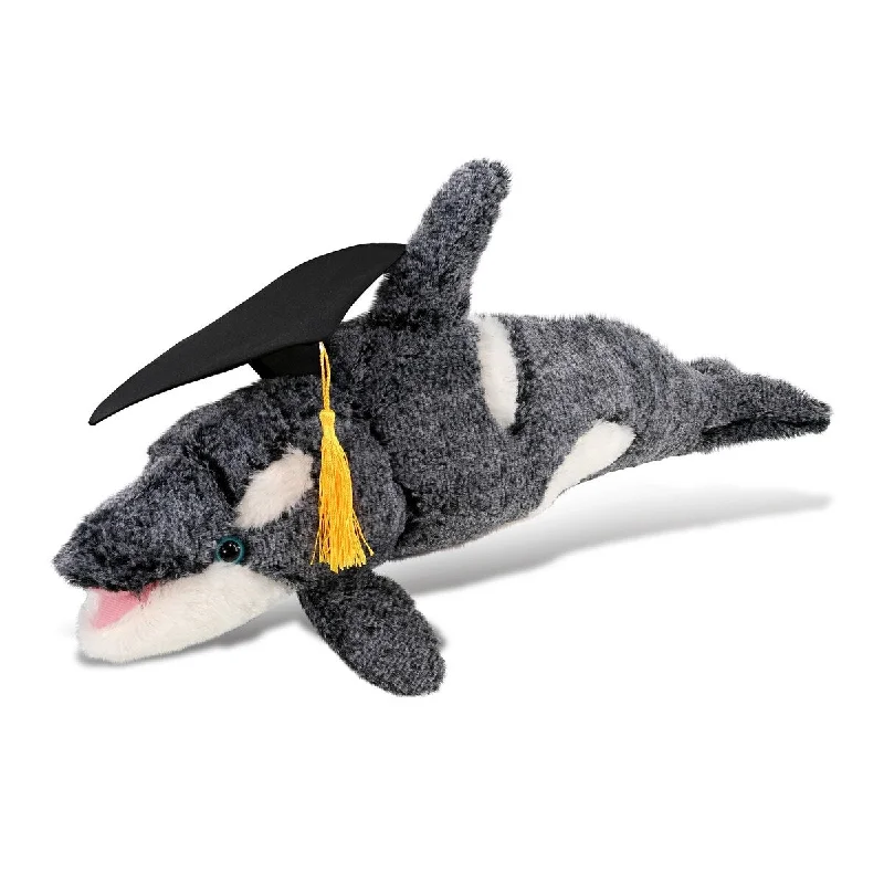 DolliBu Killer Whale Graduation Plush Toy with Cap with Tassel - 18 inches