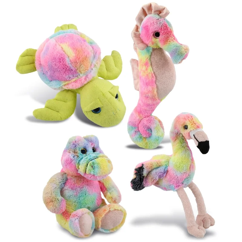 DolliBu Plush Mix Collection Stuffed Toys - Huggable Rainbow Plush Kit