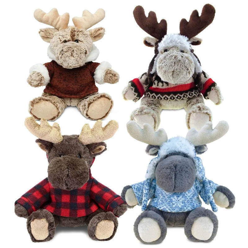 DolliBu Plush Moose Stuffed Toys - Wildlife Creature Plush Kit Toys