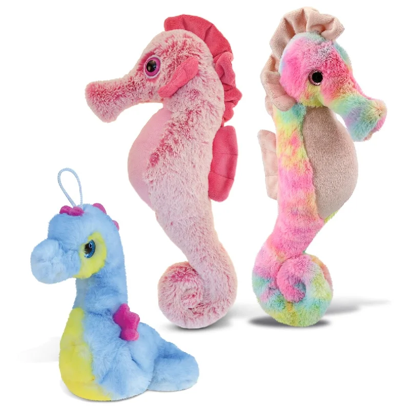 DolliBu Plush Seahorse Stuffed Toys - Soft Huggable Seahorse Plush Kit