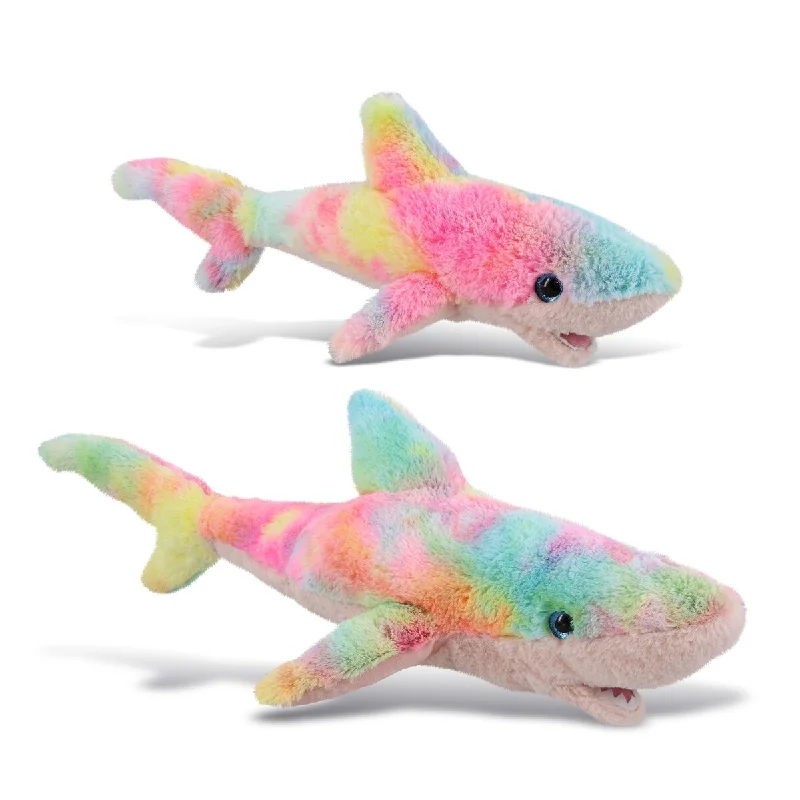 DolliBu Plush Shark Stuffed Toys - Soft Huggable Rainbow Plush Kit