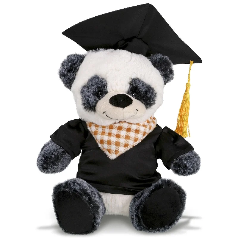 DolliBu Sitting Panda Graduation Plush with Gown and Cap with Tassel - 9 inches