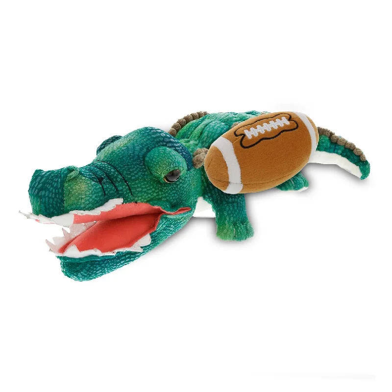 DolliBu Soft Huggable Alligator Stuffed Animal with Football Plush - 24 inches